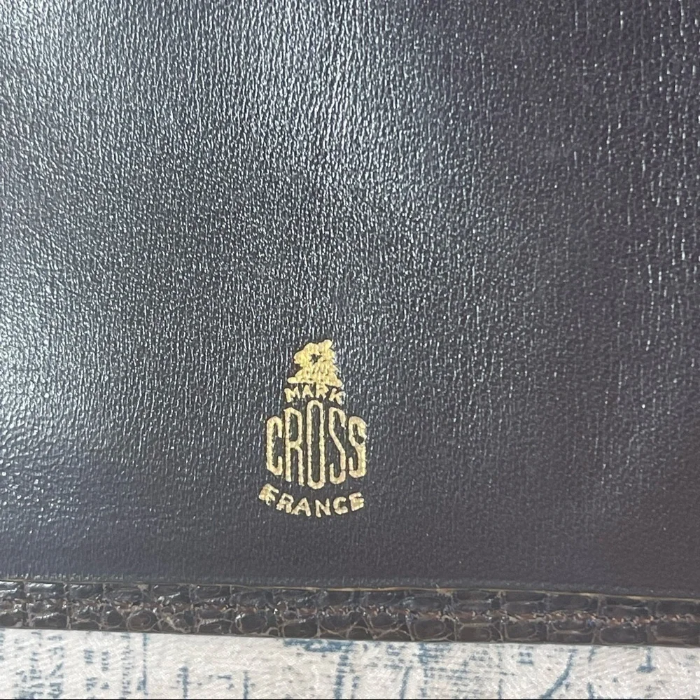 Rare Vintage Mark Cross Paris Genuine Lizard Leather Travel Wallet Collector
